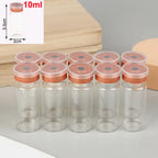 10Pcs Mini Glass Vials 3ml–10ml Leak-Proof Flip-Off Caps Glass Storage Vials Richie's 10ML 10Pcs