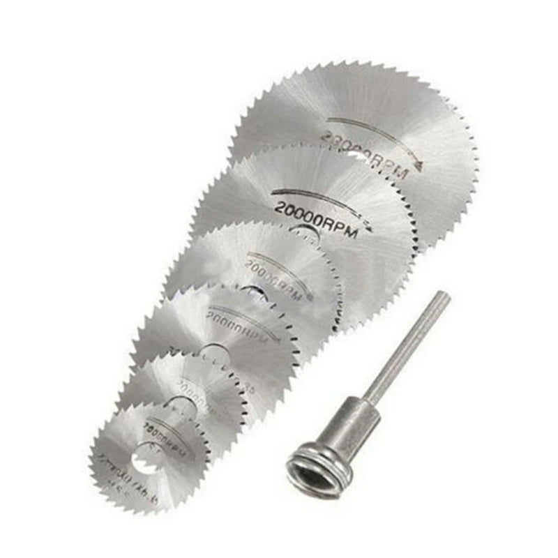 7Pcs HSS Circular Saw Blades 1/8" Shank – Rotary Tool Discs Rotary Tool Blades Richie's