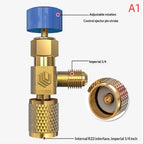 Brass R410a R22 AC Safety Adapter with Safety Valve AC Refrigerant Adapter Richie's A1