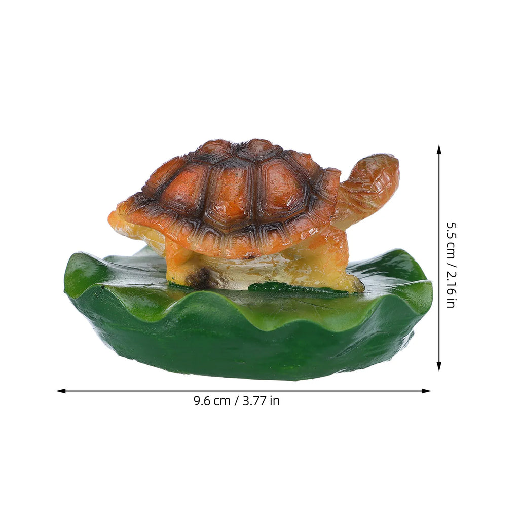 Floating Turtle Lotus Leaf Figurine – Garden Pond Décor Garden Pond Figurine Richie's