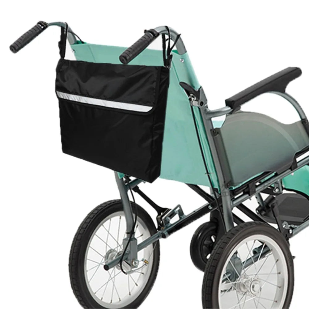Wheelchair Backpack Bag – Reflective, Large Capacity Oxford Cloth Wheelchair Accessory Bag Richie's