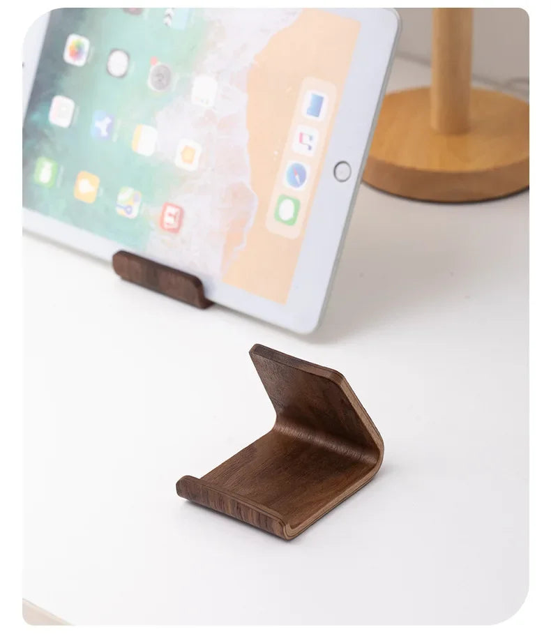 Solid Wood Phone Holder & Business Card Display Desk Organizer Desk Organizer Stand Richie's