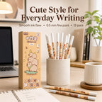 12 Capybara Gel Pens 0.5mm Fine Point Black Ink | Cute Set Gel Pen Set Richie's