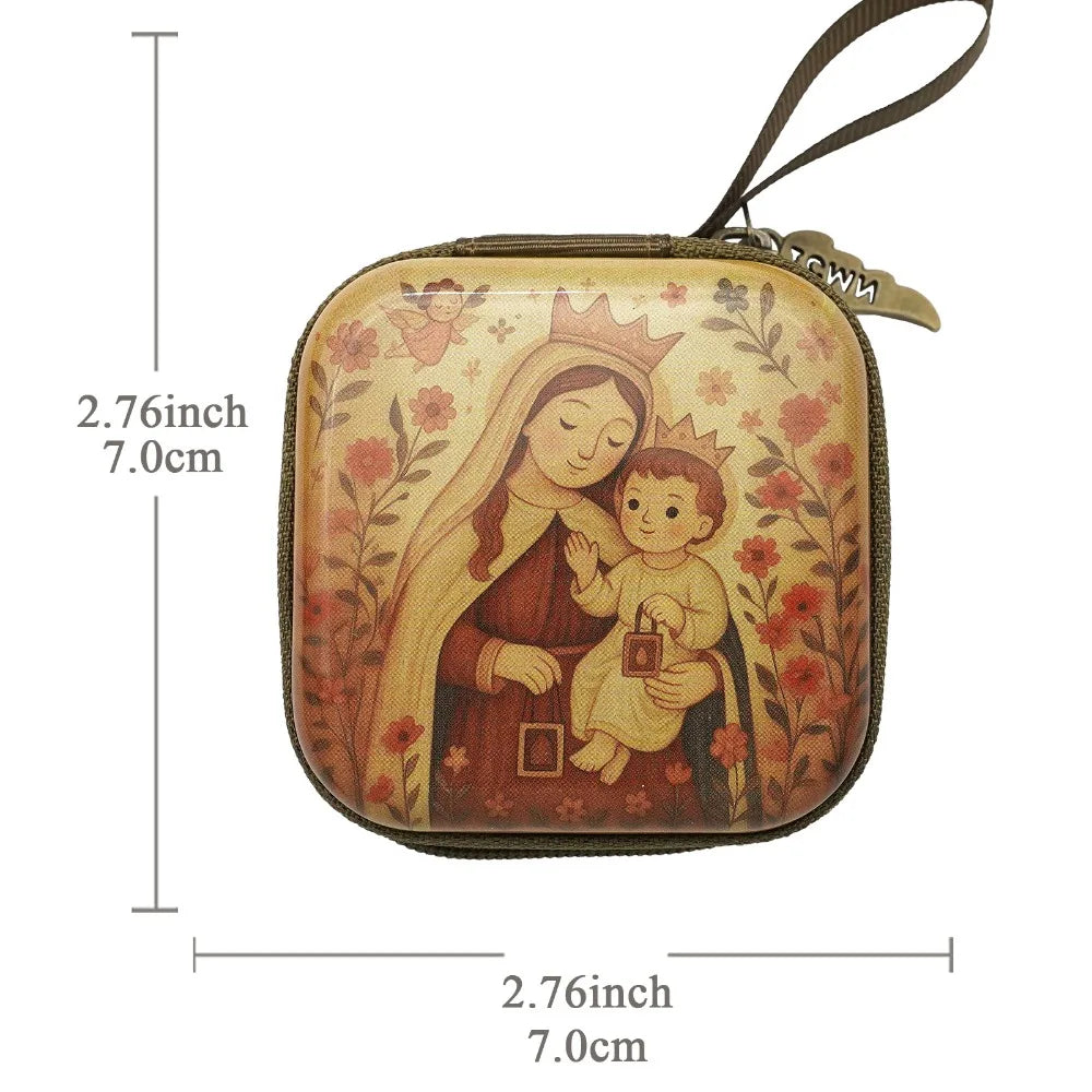 Portable Rosary Storage Bag – Zippered Christian Jewelry Pouch Jewelry Storage Pouch Richie's 1