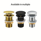 Stainless Steel Basin Drain with Pop-Up Press Stopper Basin Drain Stopper Richie's