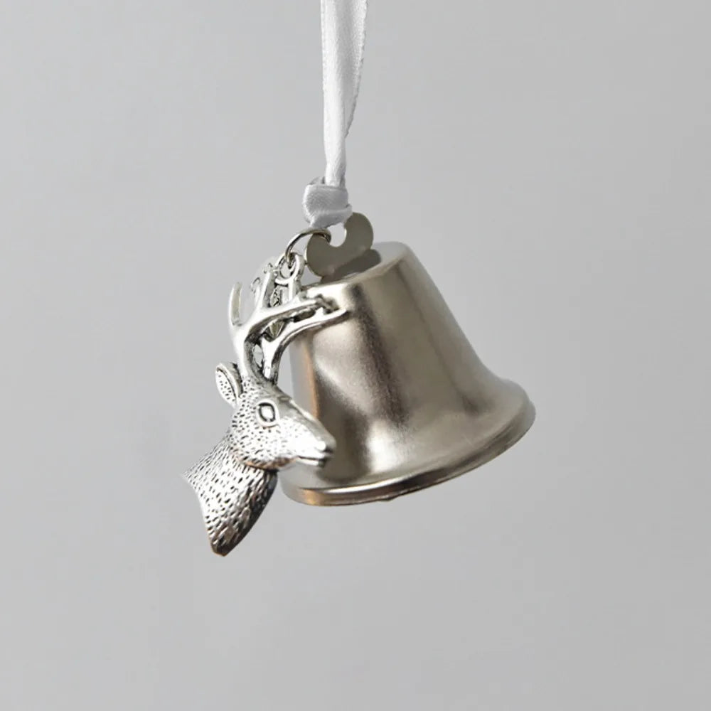 Silver Iron Christmas Bell Ornament with Ribbon – Jingle Bell Christmas Bell Ornament Richie's 02