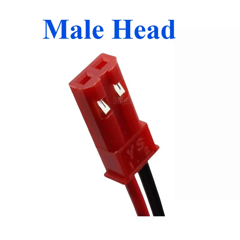 10Pcs 2-Pin JST Plug Connector Male Female Wire 10–30cm JST Wire Connector Richie's Male Head 100mm