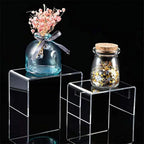Clear Acrylic Display Risers Stackable Organizer – 10-Pack Acrylic Display Riser Richie's
