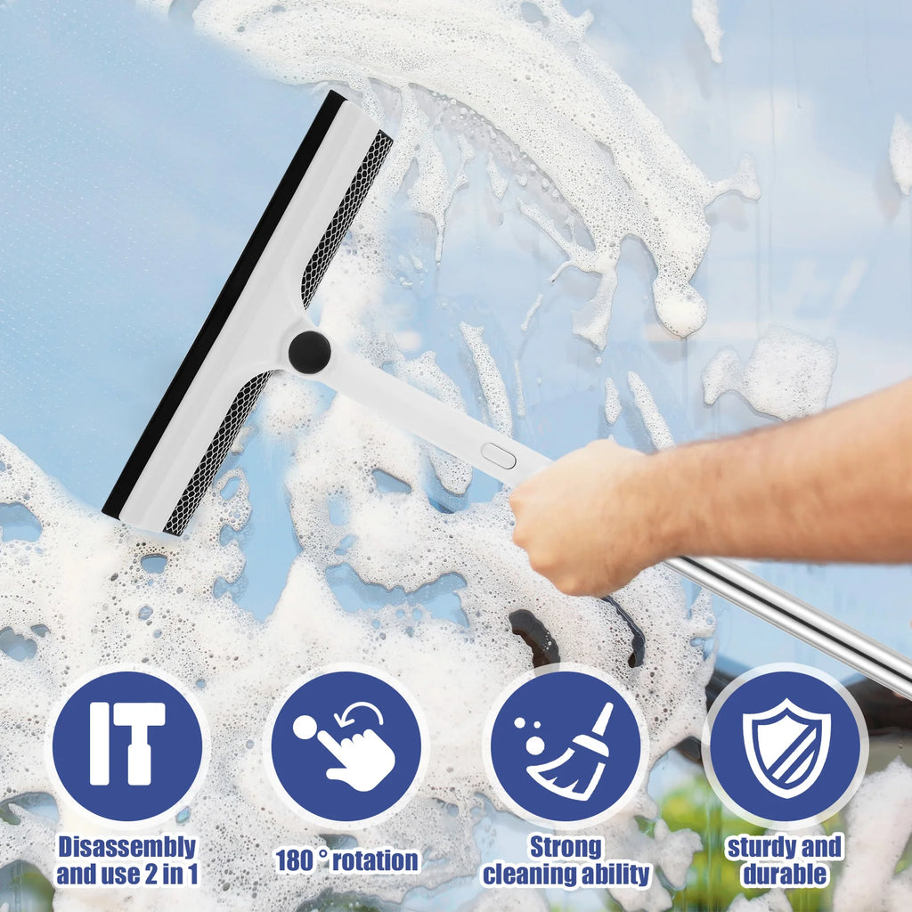 53" Extendable 2-in-1 Window Squeegee & Sponge Scrubber Window Squeegee Richie's