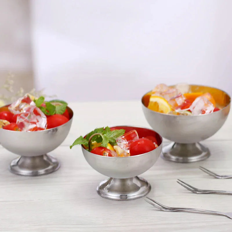 Stainless Steel Ice Cream Cups & Dessert Bowls | S, M, L Dessert Bowl Set Richie's