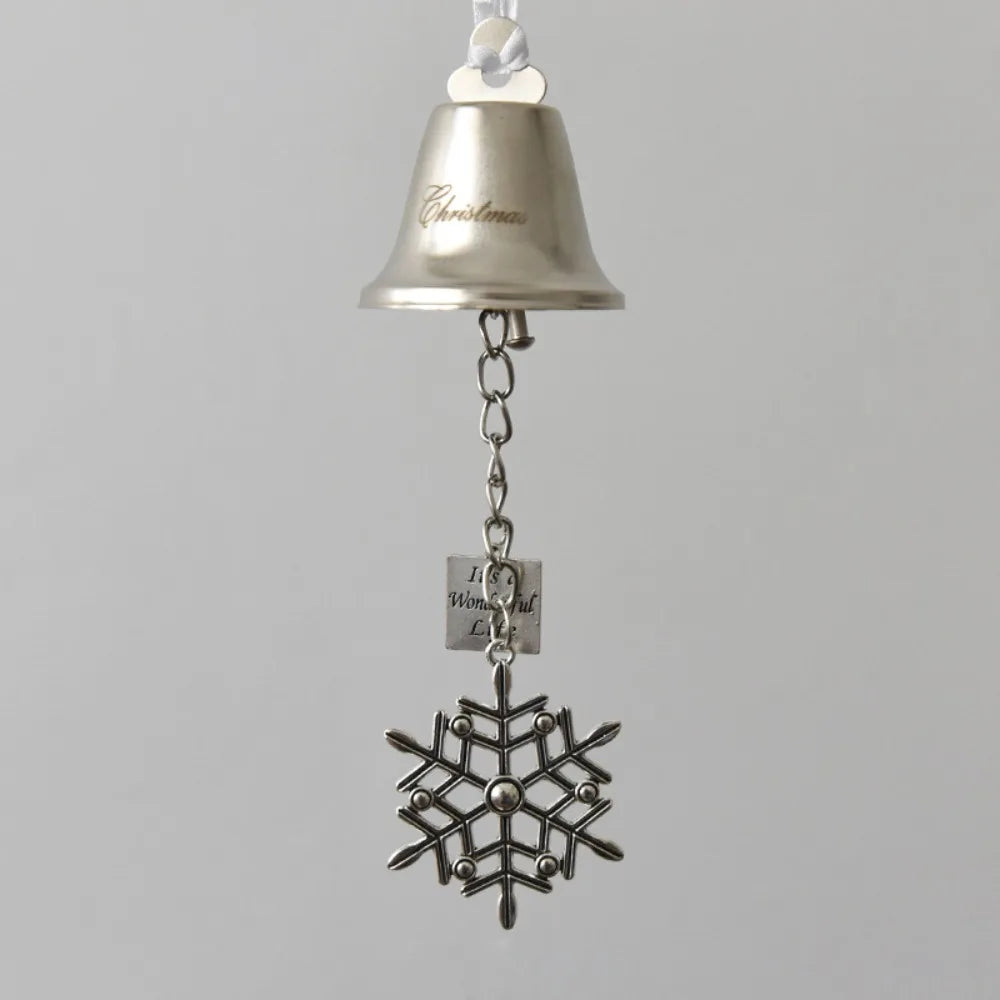 Silver Iron Christmas Bell Ornament with Ribbon – Jingle Bell Christmas Bell Ornament Richie's 05