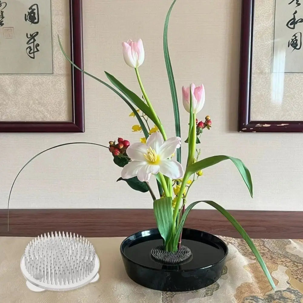 Transparent Ikebana Stem Holder Flower Arrangement Base 1/3Pcs Floral Arrangement Tool Richie's