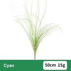 Realistic Artificial Cattail Grass Stem 50cm | Faux Plant Decor Artificial Plant Stem Richie's Cyan