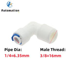 5Pcs RO Water Quick Elbow Fittings – 1/4" & 3/8" Tube Connectors Pipe Elbow Fittings Richie's
