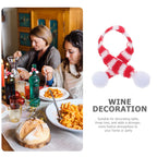6 Pcs Christmas Mini Knitted Scarves Wine Bottle Ornaments Christmas Ornaments Richie's