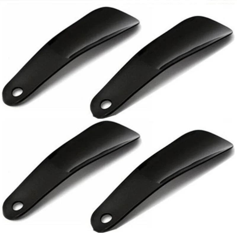 Plastic Shoehorn with Hanger – Easy Shoe Helper, All Shoe Types Shoehorn Accessory Richie's black 4pcs
