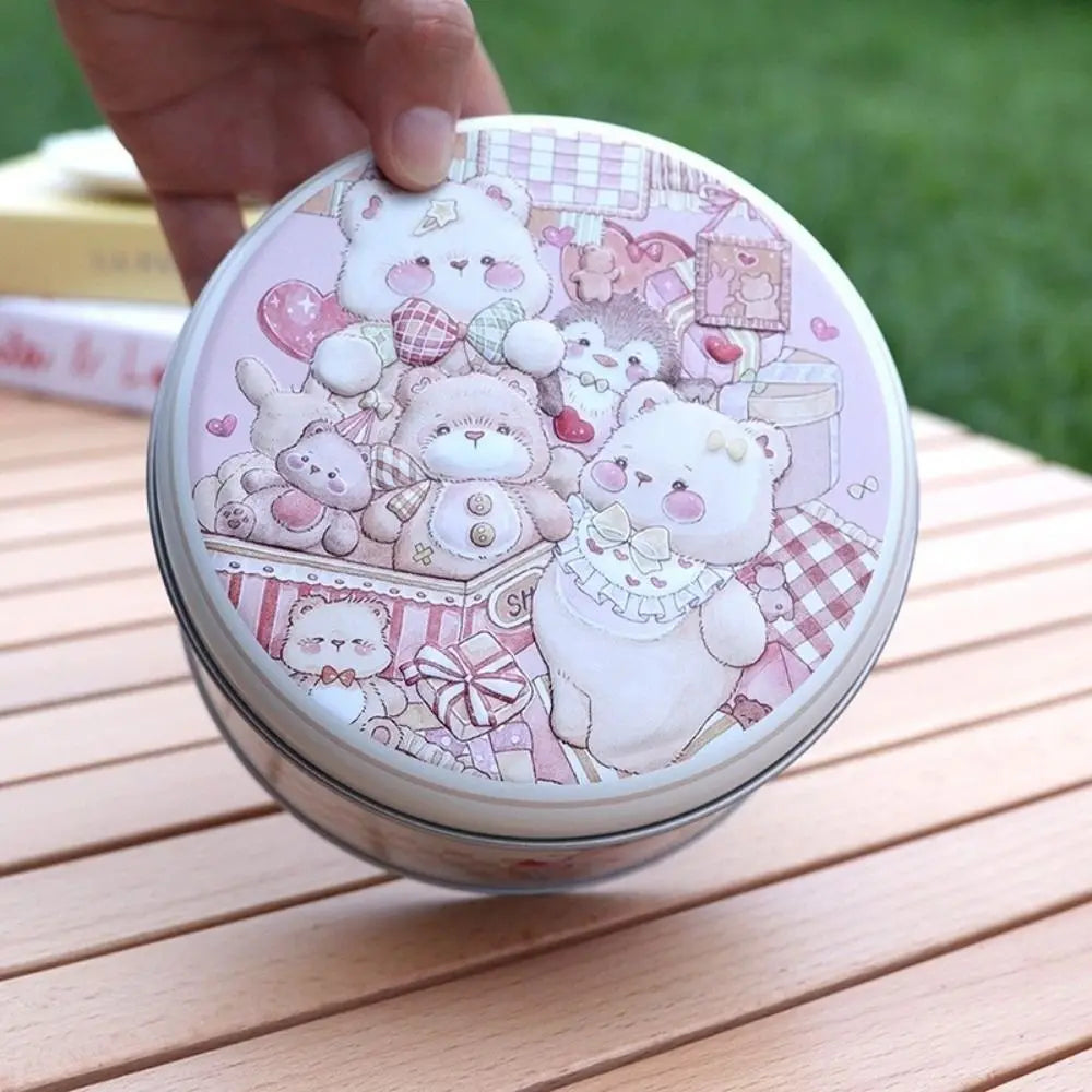 Round Cookie Tin Box | 3D Cartoon Candy Storage Can Cookie Tin Box Richie's