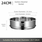 304 Stainless Steel Steamer Basket 16–32cm Food Steam Rack Steamer Basket Richie's 24cm