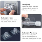 4Pcs Self-Adhesive Curtain Rod Clips – Clear, No-Drill Holders Curtain Rod Clips Richie's