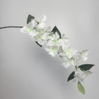 Realistic Silk Artificial Bougainvillea Branch UV Resistant 80cm Artificial Flower Branch Richie's White