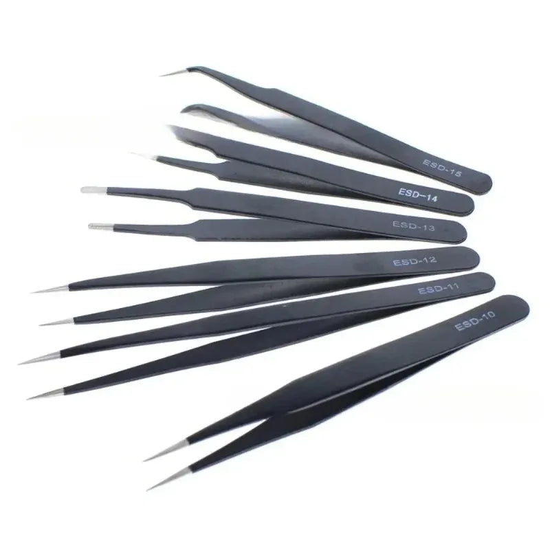 6pcs Antistatic Stainless Steel Tweezers – Precision Lash Grafting Set Eyelash Tweezers Set Richie's Default Title