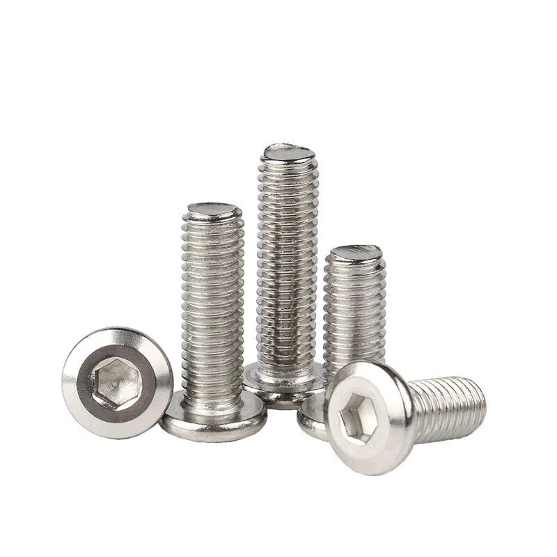 M3–M8 304 Stainless Steel Large Flat Hex Socket Bolts 1–50pcs Hex Socket Bolt Richie's