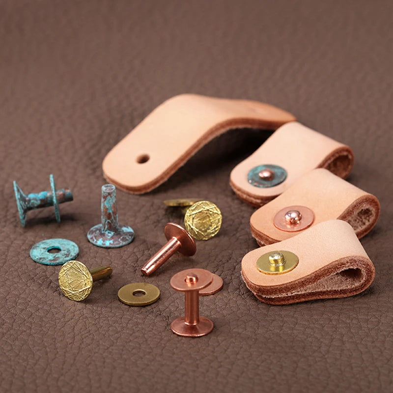 KANDE Copper Rivets 10 Pcs – Leather Belt Luggage Fasteners Copper Rivets Richie's