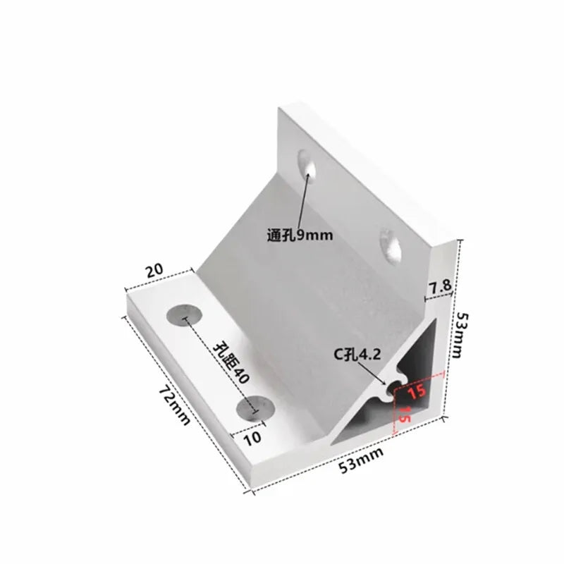 2Pcs 90° Corner Bracket for 2020–8080 Aluminum Extrusion Corner Angle Bracket Richie's