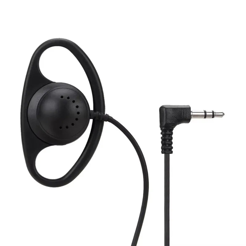 FUCHU D-Shape 3.5mm Single-Sided Ear Hook Earpiece Headset Wired Ear Hook Earpiece Richie's
