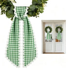 Cloth Wreath Sash Ric Rac Gingham Trim – Basket & Door Décor Decorative Sash Richie's H