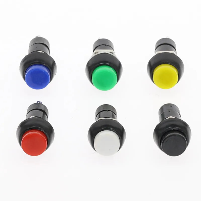 12pcs 12mm Push Button Switch Latching Momentary PBS-11A/B 6 Colors Push Button Switch Richie's Each Color 2pcs Self-locking