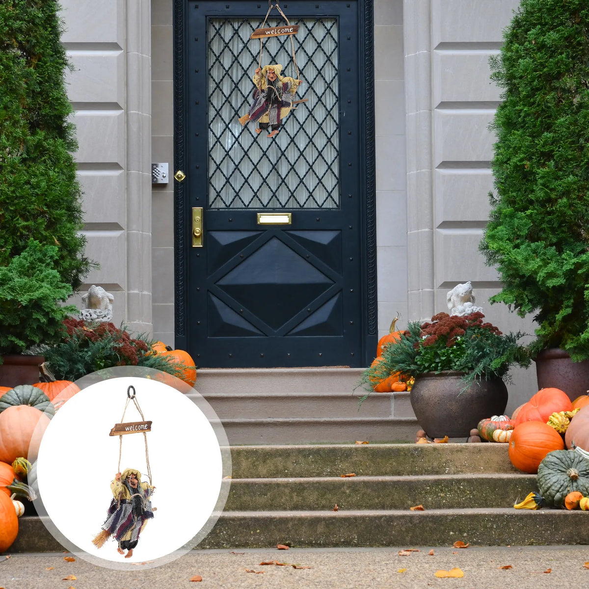 Halloween Witch Welcome Hanging Door Sign Wall Décor Pendant Halloween Door Sign Richie's