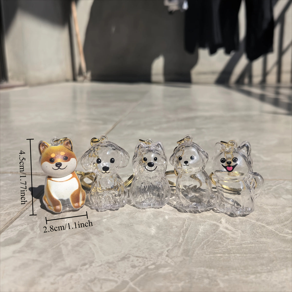Transparent Pet Hair Keepsake Capsule Bottle with Keychain Pet Keepsake Capsule Richie's