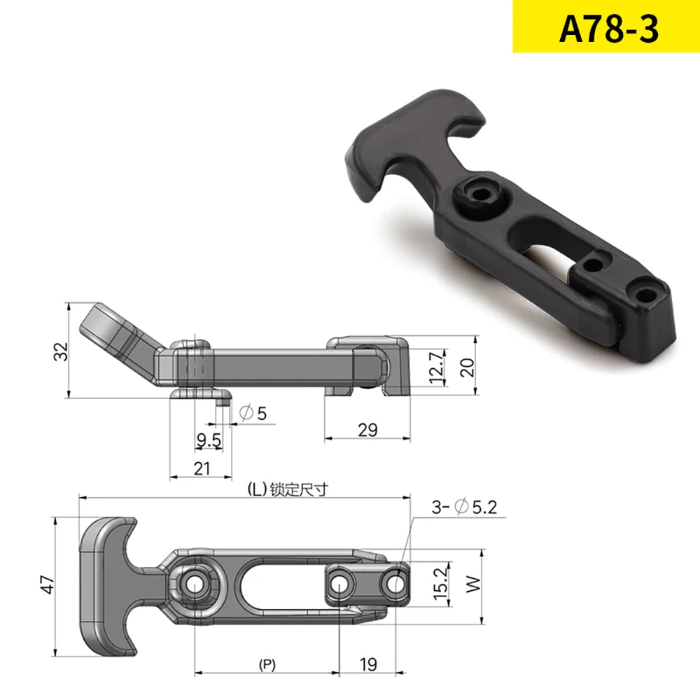 Flexible T-Handle Rubber Draw Latch – Cooler, Boat & Tool Box Rubber Draw Latch Richie's A78-3