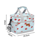 Thermal Lunch Bag Waterproof Oxford Insulated Picnic Bag Insulated Lunch Bag Richie's blue cherry