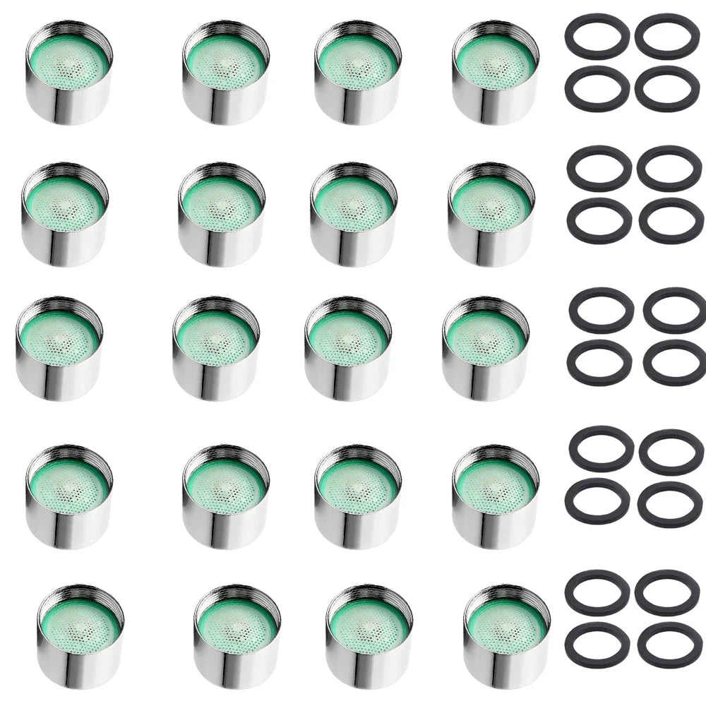 20 Pcs Brass Faucet Aerator Water Saving Anti-Splash Bubbler Faucet Aerator Richie's 6L-minute brass 22MM