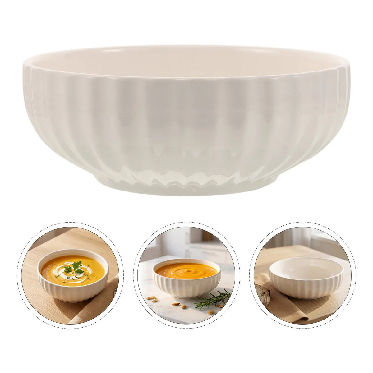 Pumpkin Shape Ceramic Bowl – Fall & Thanksgiving Serving Bowl Ceramic Serving Bowl Richie's