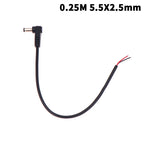 Right Angle DC Power Cable 5.5x2.1/2.5mm Male Plug Extension DC Power Cable Richie's A2