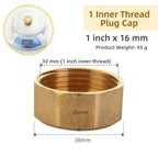 Brass BSP Threaded Pipe End Cap Plug – Hex Head Blind Stopper Pipe Fitting Plug Richie's Hex Plug 1