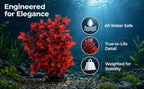 40cm Red Leaf Artificial Aquarium Plant | Realistic Fish Tank Decor Artificial Aquarium Plant Richie's