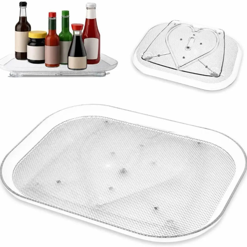 360° Rotating Storage Tray – Non-Slip Spice Turntable Rotating Kitchen Organizer Richie's