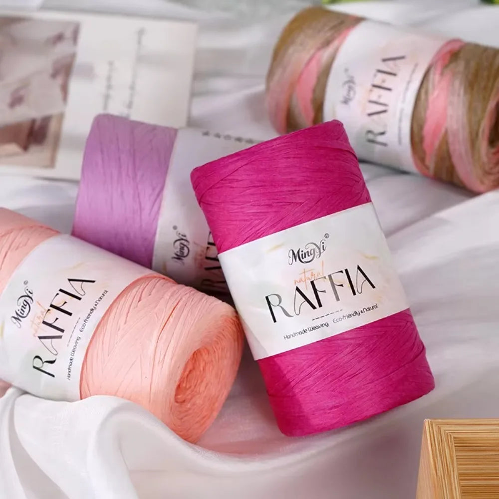 Multi-Colored Raffia Yarn 100g – Bamboo Fiber DIY Knitting Craft Knitting Yarn Richie's