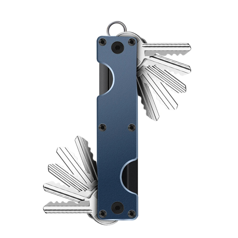Zeeker Compact Key Organizer – Minimalist Expandable Keychain Key Organizer Richie's Blue