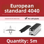 Kande Aluminum Profile Sealing Strip – Anti-Collision Dust Guard Profile Sealing Strip Richie's EU4040 5M