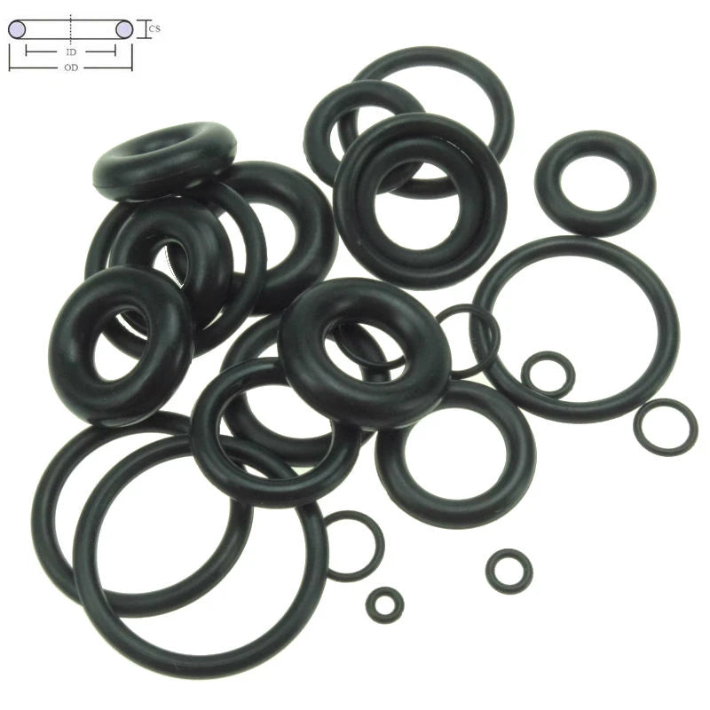 10pcs NBR Nitrile O-Ring Gaskets CS 1–3mm OD 3–80mm Black Rubber O-Ring Gasket Richie's