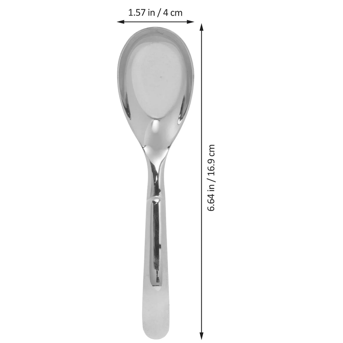 Stainless Steel Soup Spoon 6.6" Round Head Long Handle Mirror Finish Kitchen Soup Spoon Richie's