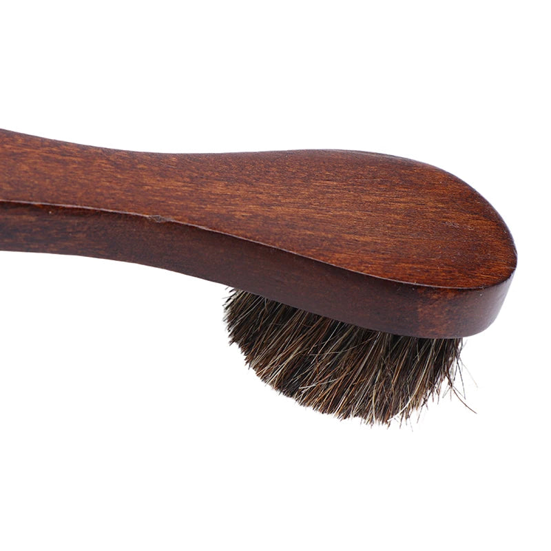 Wooden Handle Horse Hair Shoe Brush – Boot Polish & Shine Shoe Care Brush Richie's