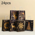 Black & Gold Christmas Gift Bags with Handles – 12/24 Pack Christmas Gift Bags Richie's Random style 24pcs