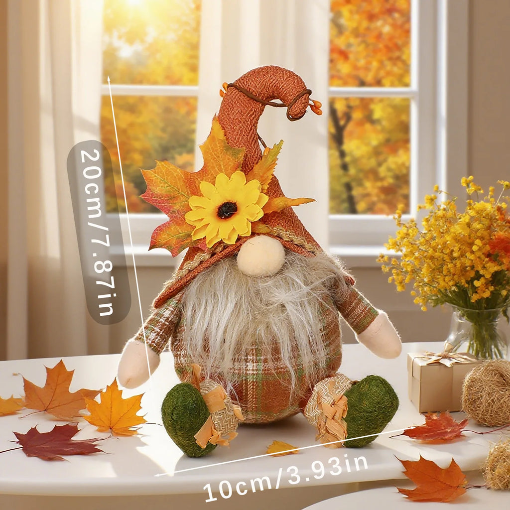 Rustic Autumn Scarecrow Decor – Plaid Sunflower Farmhouse Accent Seasonal Scarecrow Decor Richie's 1pc Style 2