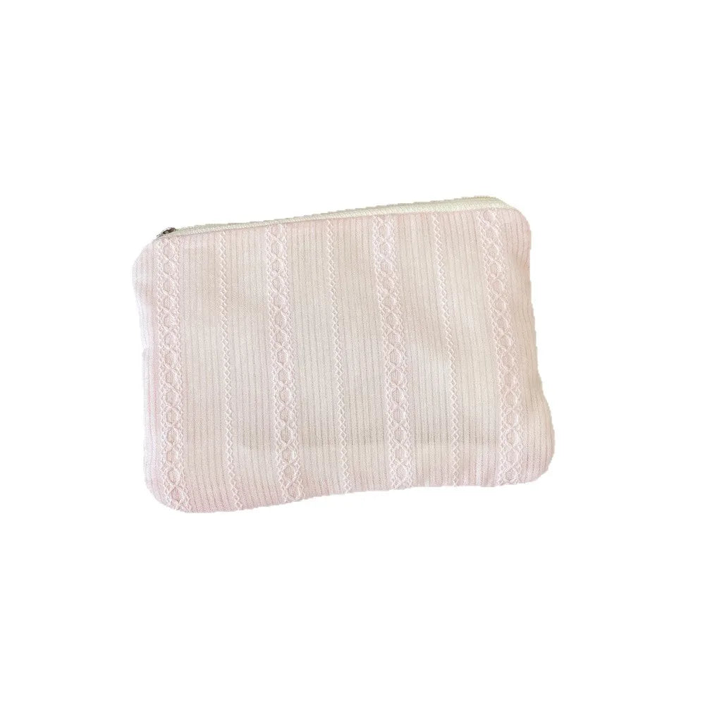 Stripe Mini Cosmetic Pouch – Cute Makeup & Coin Organizer Bag Cosmetic Organizer Pouch Richie's